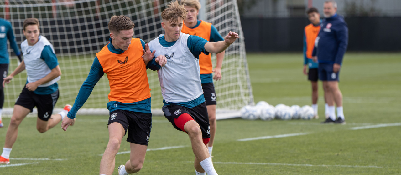 Training in aanloop naar duel met PEC Zwolle