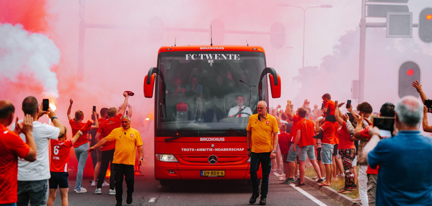 Geweldige support op weg naar Zwolle