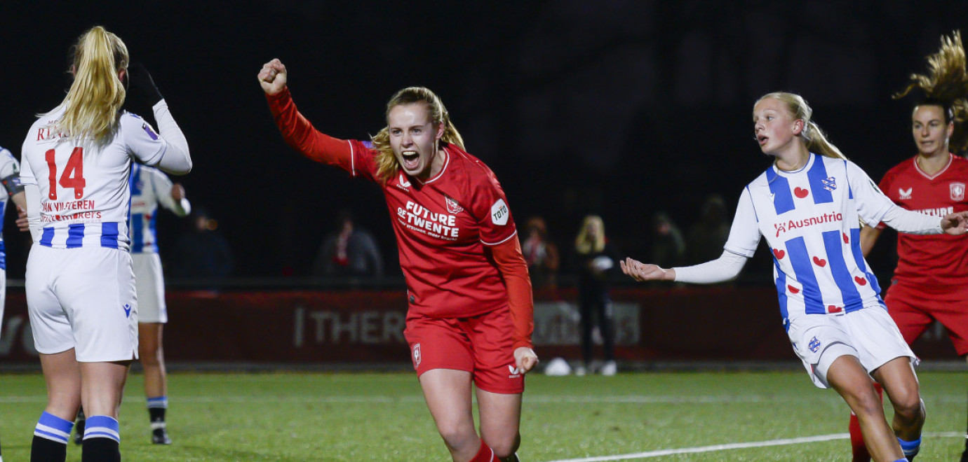 Samenvatting: FC Twente Vrouwen wint van sc Heerenveen