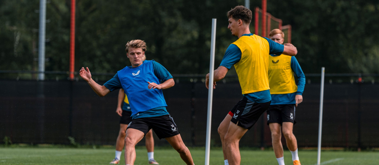 Training in aanloop naar uitduel met Utrecht