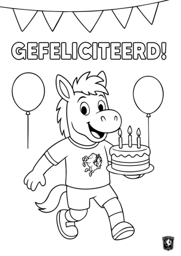 Kleurplaat Rossie verjaardag